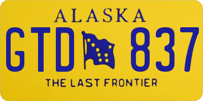 AK license plate GTD837