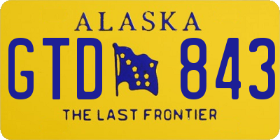 AK license plate GTD843