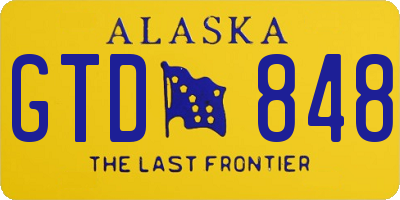 AK license plate GTD848