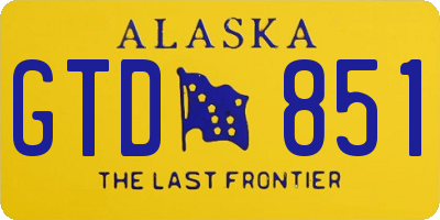 AK license plate GTD851