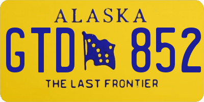 AK license plate GTD852