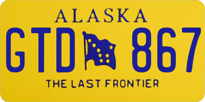 AK license plate GTD867