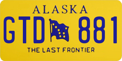 AK license plate GTD881