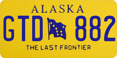 AK license plate GTD882