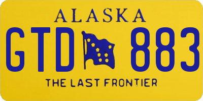 AK license plate GTD883