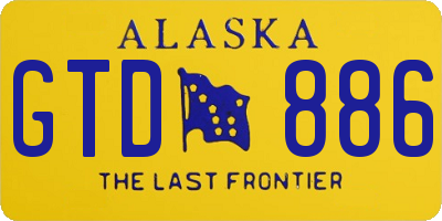 AK license plate GTD886