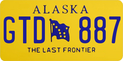 AK license plate GTD887