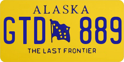 AK license plate GTD889