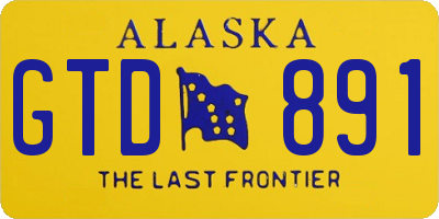 AK license plate GTD891