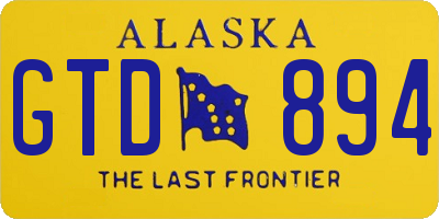 AK license plate GTD894