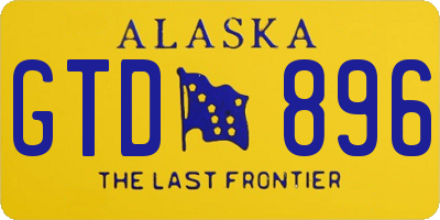 AK license plate GTD896
