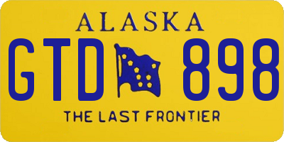AK license plate GTD898
