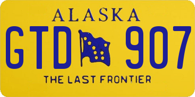 AK license plate GTD907