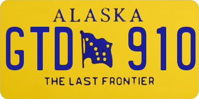 AK license plate GTD910