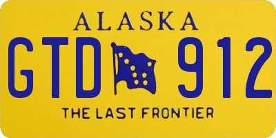 AK license plate GTD912