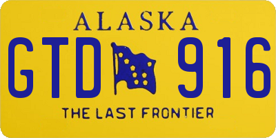 AK license plate GTD916