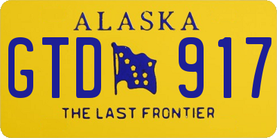 AK license plate GTD917