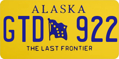 AK license plate GTD922