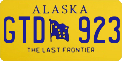 AK license plate GTD923