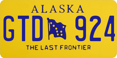AK license plate GTD924