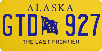 AK license plate GTD927