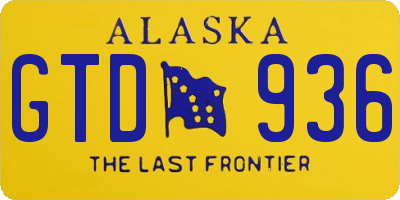 AK license plate GTD936