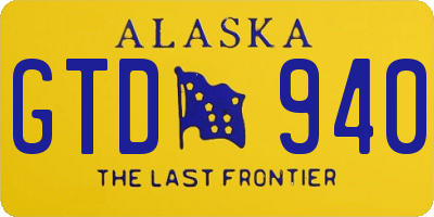 AK license plate GTD940