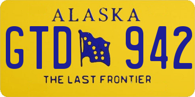 AK license plate GTD942