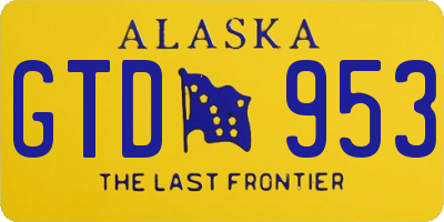 AK license plate GTD953