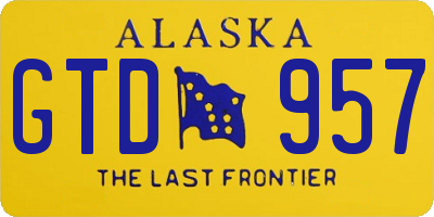 AK license plate GTD957