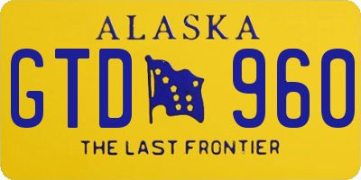 AK license plate GTD960