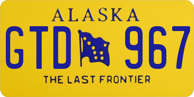 AK license plate GTD967