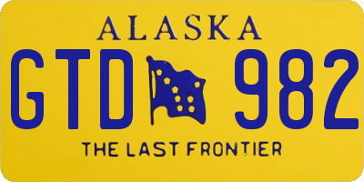 AK license plate GTD982