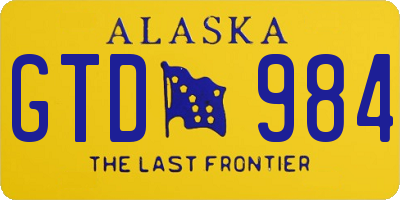 AK license plate GTD984