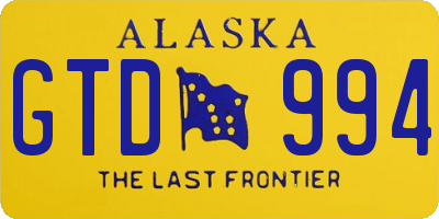 AK license plate GTD994