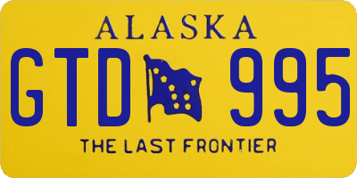 AK license plate GTD995