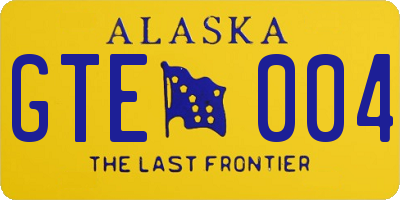 AK license plate GTE004