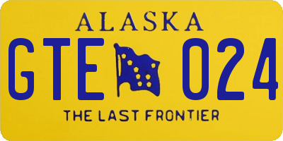 AK license plate GTE024