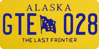 AK license plate GTE028