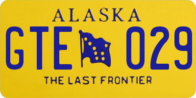 AK license plate GTE029