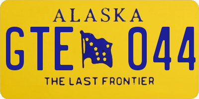 AK license plate GTE044