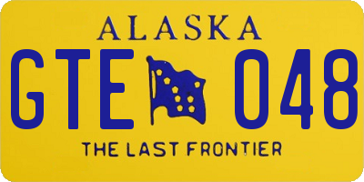 AK license plate GTE048