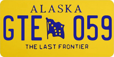 AK license plate GTE059
