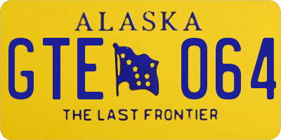AK license plate GTE064