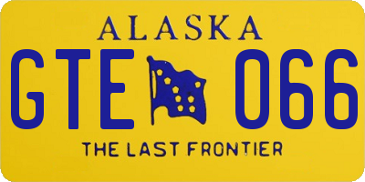 AK license plate GTE066