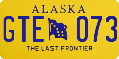 AK license plate GTE073