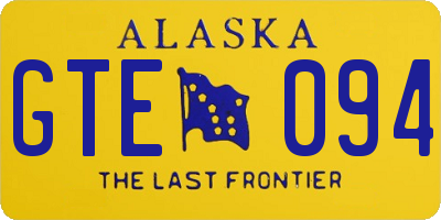 AK license plate GTE094