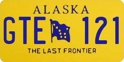 AK license plate GTE121