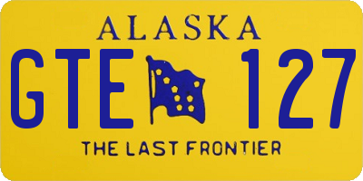 AK license plate GTE127