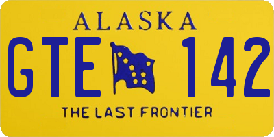 AK license plate GTE142